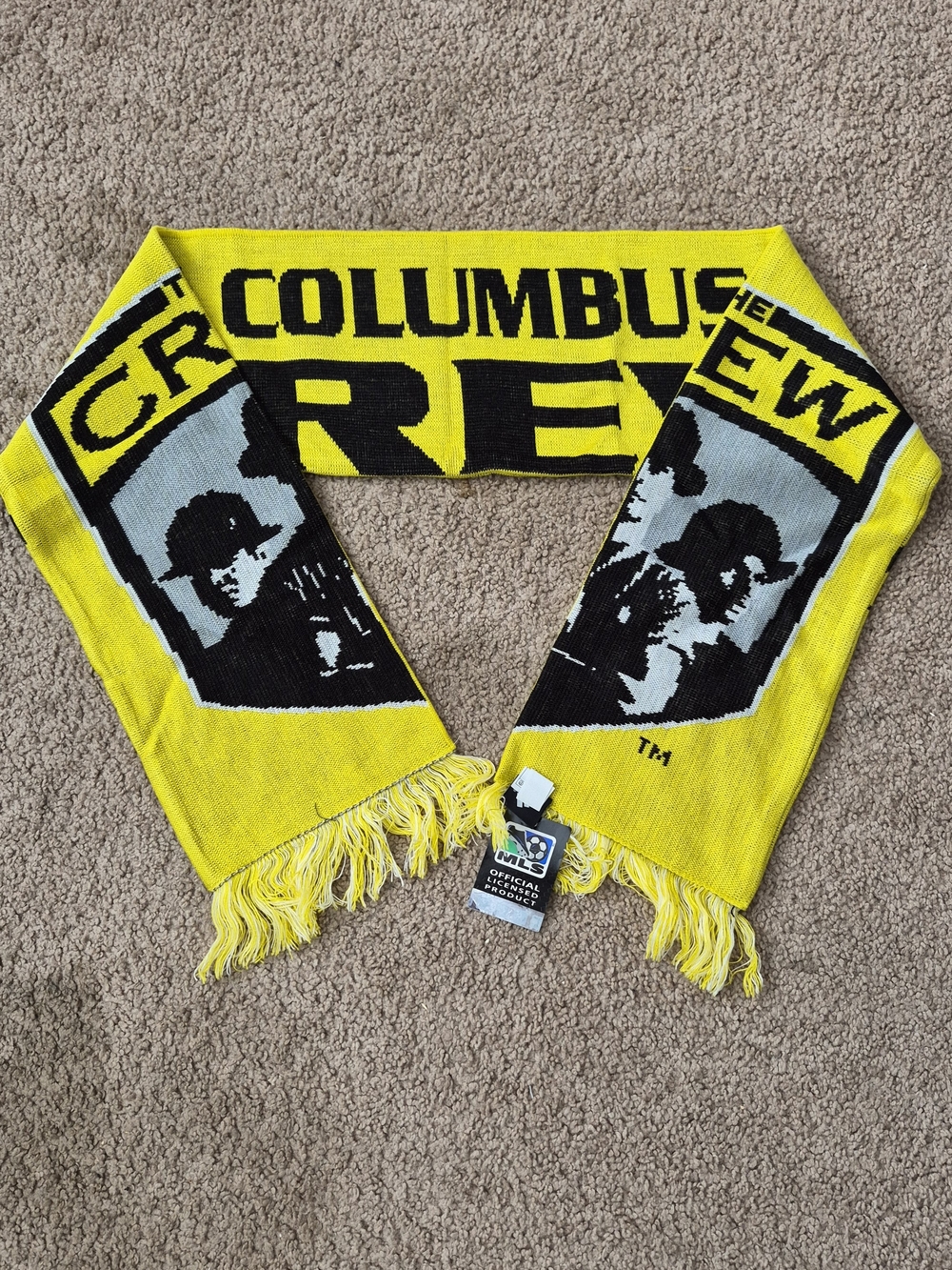 Adidas MLS Columbus Crew Yellow Soccer Scarf One Size